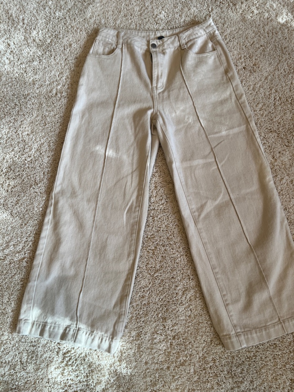 Cider Wide Leg Pants in Eggshell